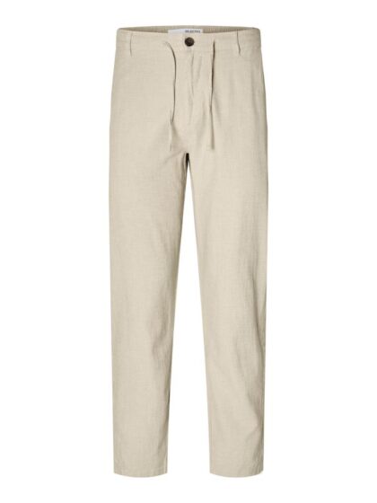 SLH172-SLIMTAPE BRODY LINEN PANT NO - Sand