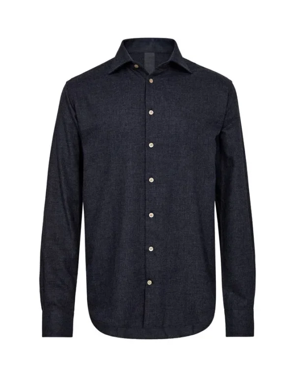 Billede nr 1. for Modern fit l/s shirt brushed - 500 NAVY