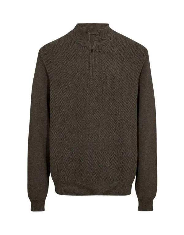 Billede nr 1. for Half zip knit modern fit - 880 CAMEL