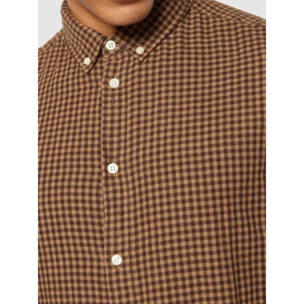 Billede nr 2. for Regular fit double layer checkered - 7026 BROWN CHEC