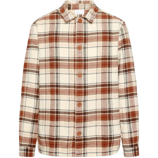 Billede nr 1. for Big checked heavy flannel overshirt - 7030 BEIGE CHEC