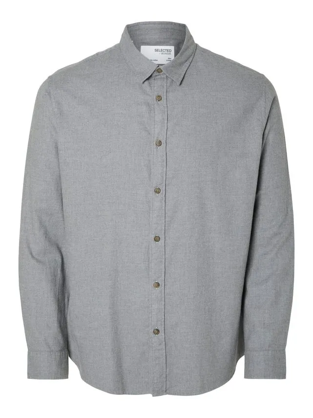 Billede nr 1. for SLHSLIMOWEN-FLANNEL SHIRT LS NOOS - MEDIUM GREY MEL