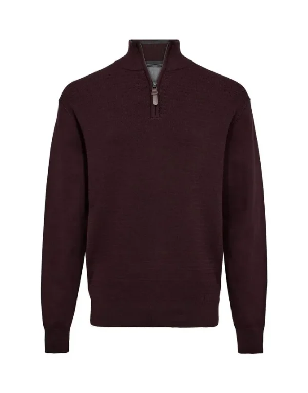 Billede nr 1. for Reg fit structure half zip - 370 BOURDEAUX