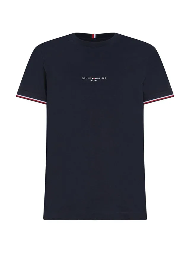 Billede nr 1. for TOMMY LOGO TIPPED TEE - DW5 DESERT SKY