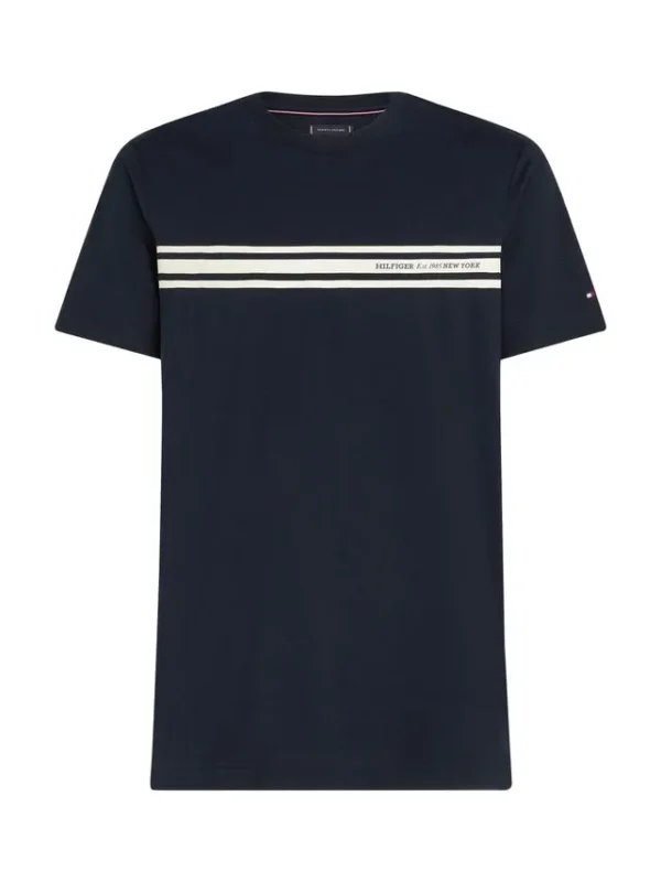 Billede nr 1. for CENTRAL CHEST STRIPE TEE - DW5 DESERT SKY