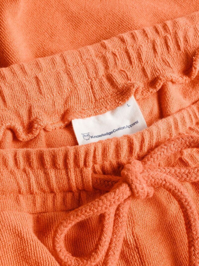 FIG loose fit bouclé jersey shorts  - Orange - Billede 3