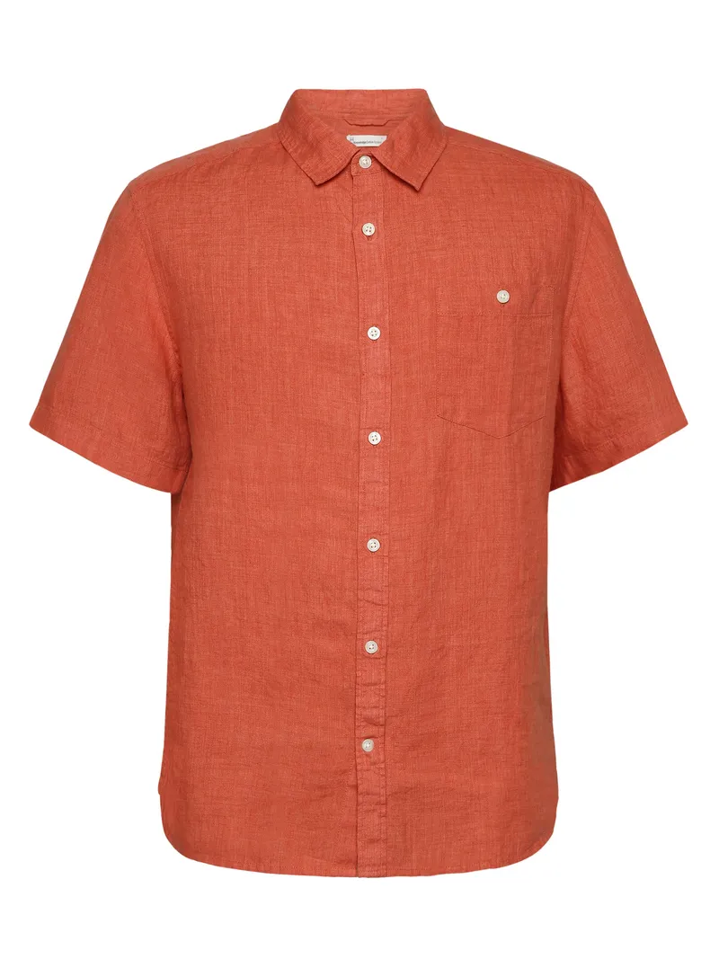 Billede nr 1. for Regular linen short sleeve shirt - - 1481 LANGOUSTIN