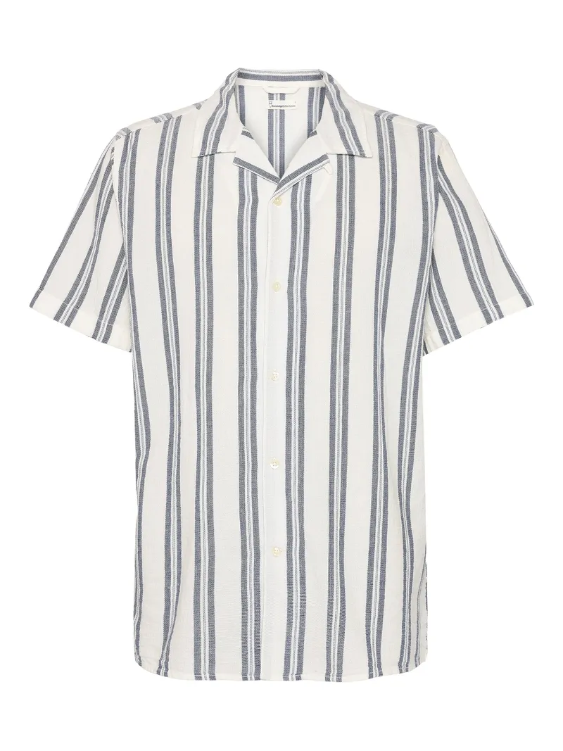 Billede nr 1. for Box short sleeve striped cotton shi - 8021 BLUE STRIP