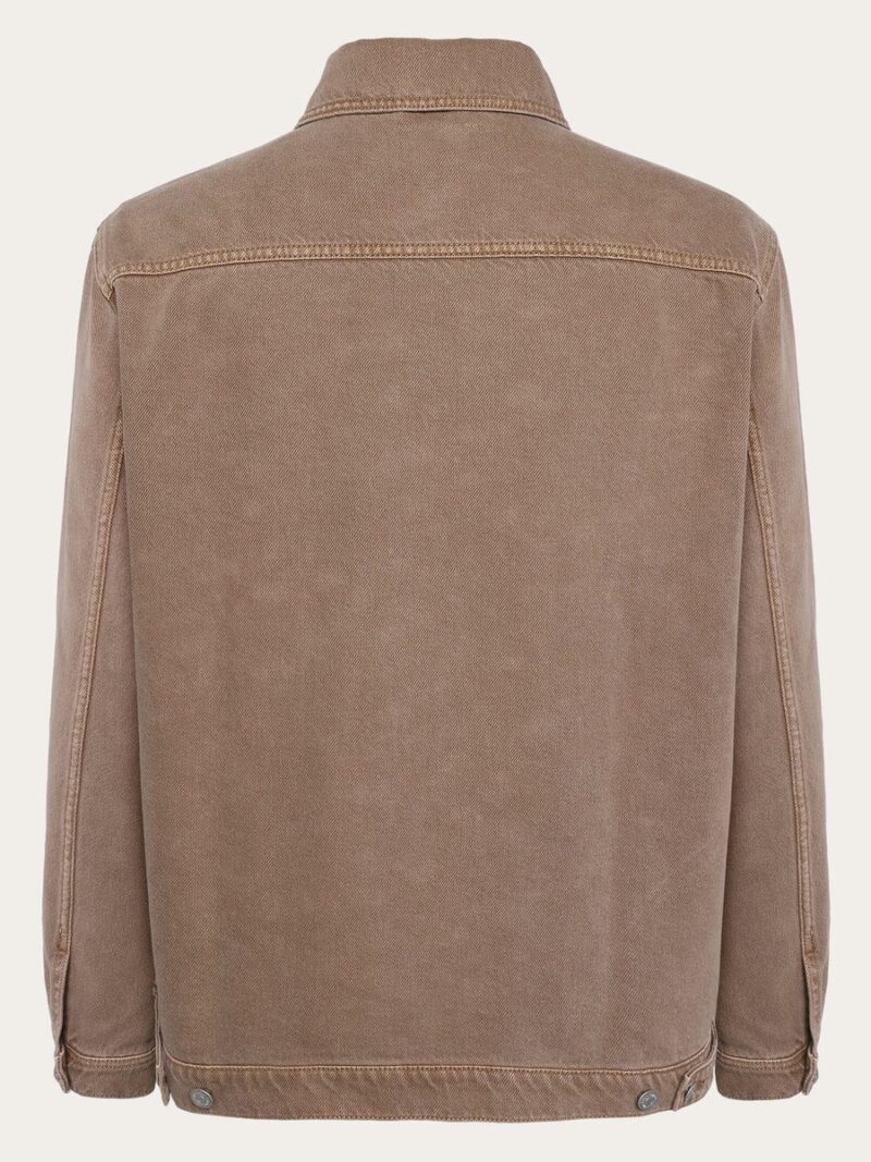 Raw twill workwear jacket - Brown - Billede 2