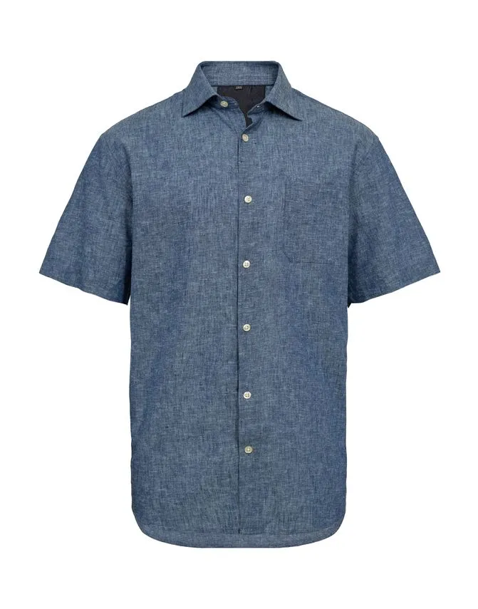 Billede nr 1. for Reg. fit linen s/s shirt - 450 PALE BLUE