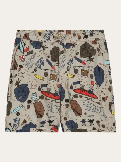 Billede nr 1. for Loose woven AOP shorts - GOTS/Vegan - 9933 CREME