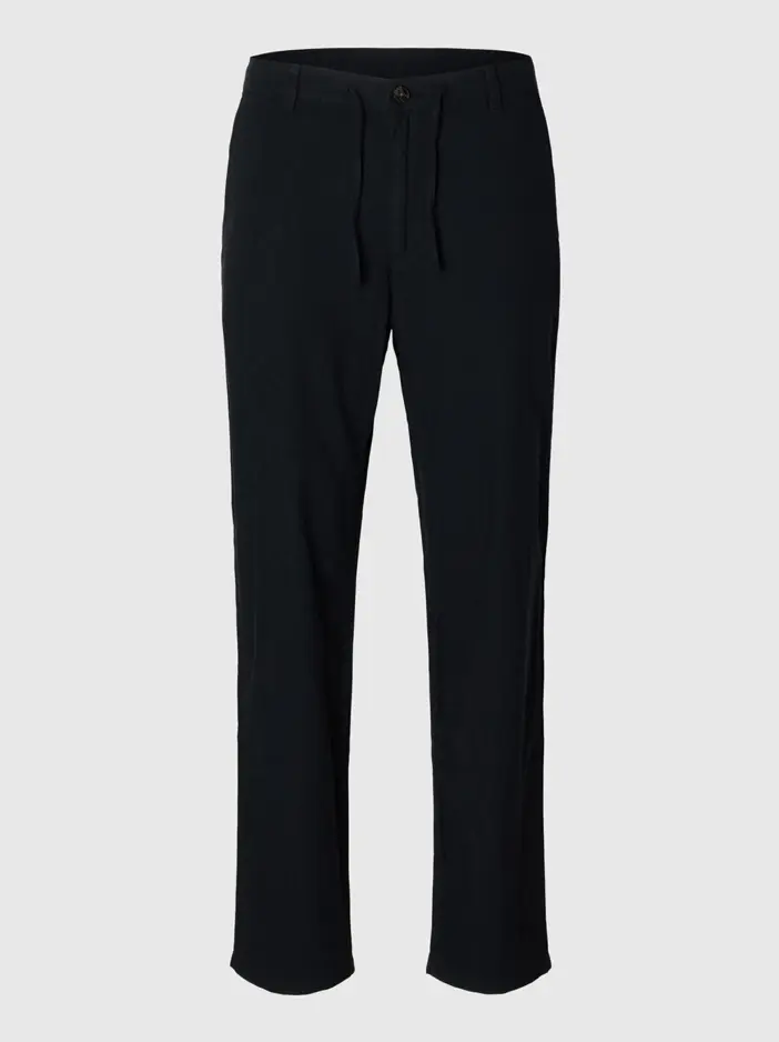 Billede nr 1. for SLH172-SLIMTAPE BRODY LINEN PANT NO - BLACK
