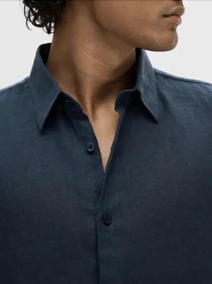 Billede nr 2. for SLHREGKYLIAN-LINEN SHIRT LS CLASSIC - BLACK