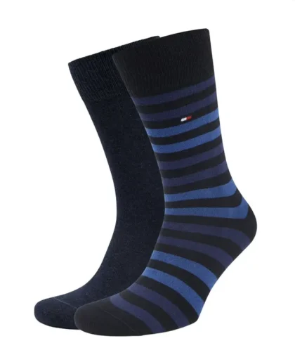 Billede nr 1. for TH MEN DUO STRIPE SOCK 2P, 43/46 - 322 DARK NAVY