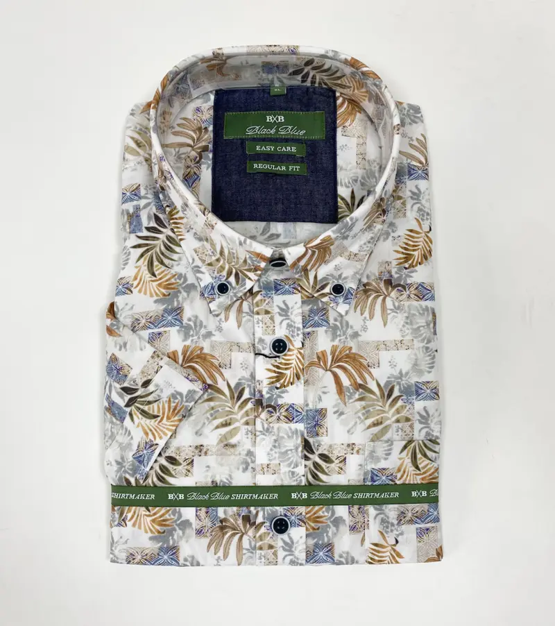 Billede nr 1. for S/s aop shirt reg fit - 010 WHITE