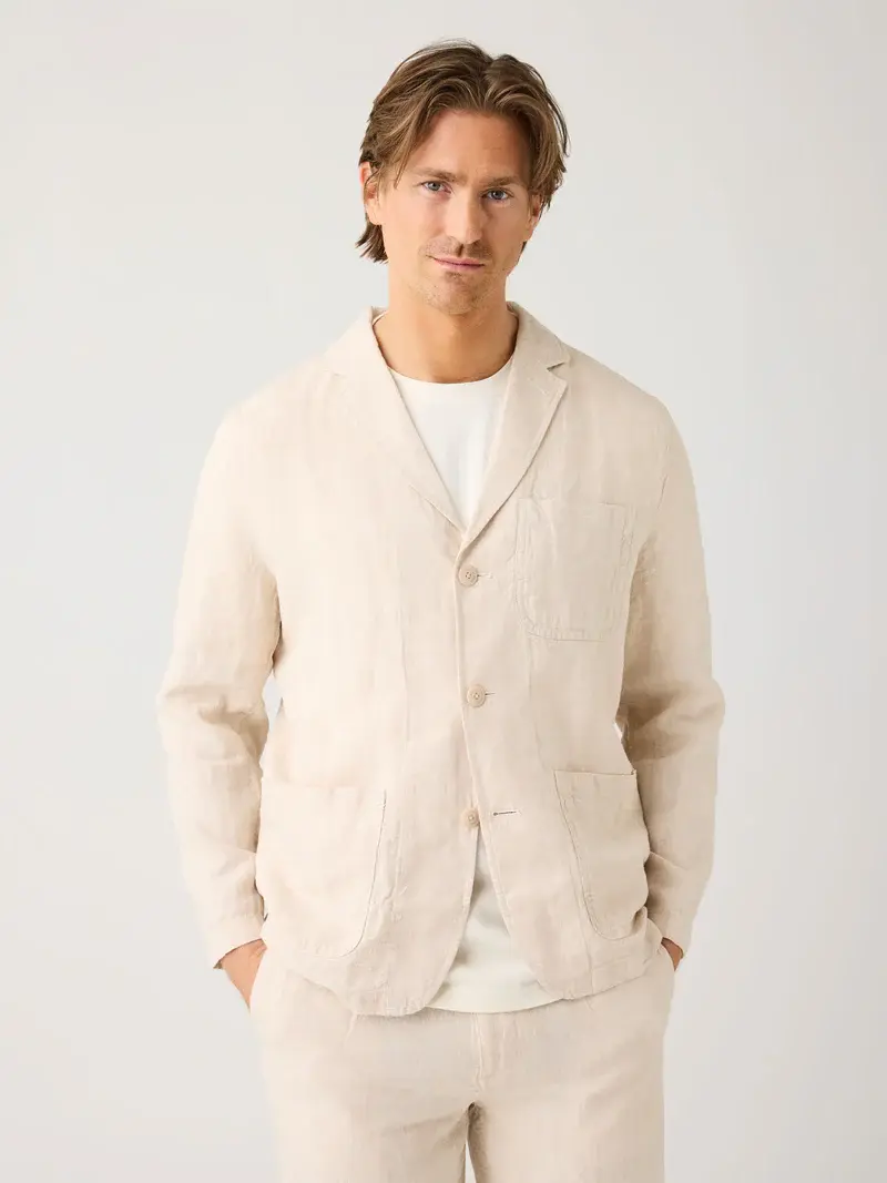Billede nr 1. for Linen blazer- GOTS/Vegan - 1449 YARNDYED -