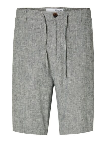 SLHREGULAR-BRODY LINEN BLD SHORTS N - Grey
