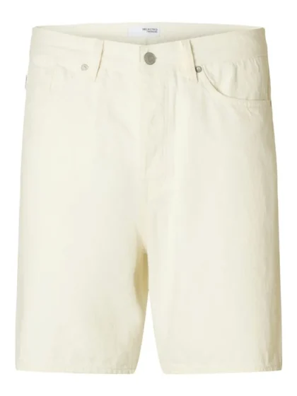 Billede nr 1. for SLHREG ALEX 201 ECRU HEMP SHORTS - WHITE DENIM
