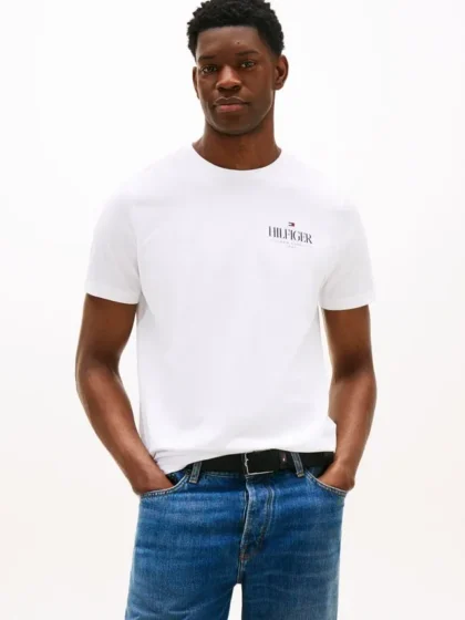 Billede nr 2. for HILFIGER STACK TEE - YBR WHITE