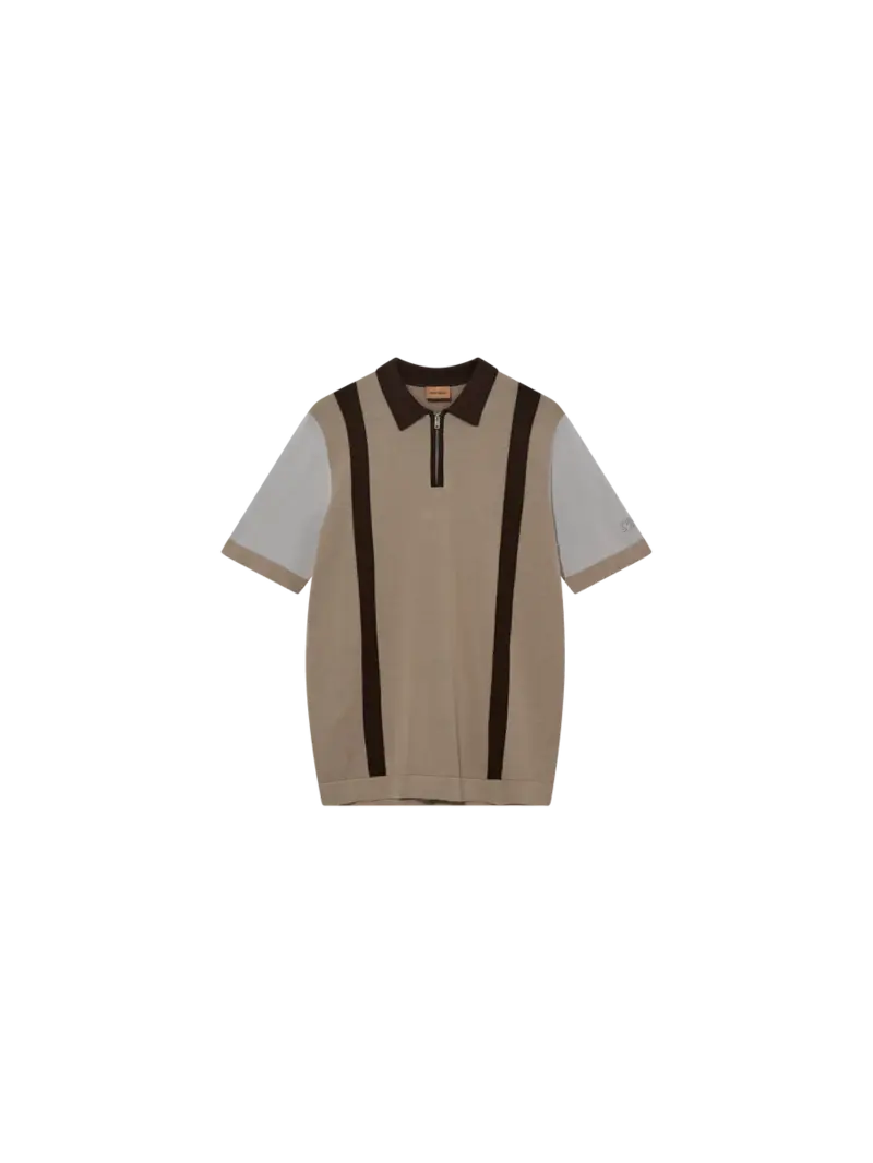 Billede nr 1. for MMGJustin Zip SS Knit Polo - 172 ALUMINUM