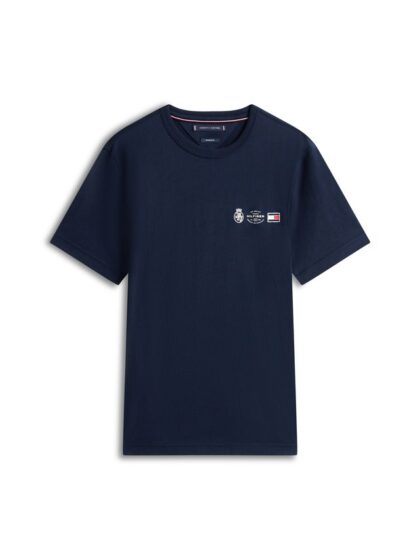 SMALL CREST OUTLINE TEE - blue