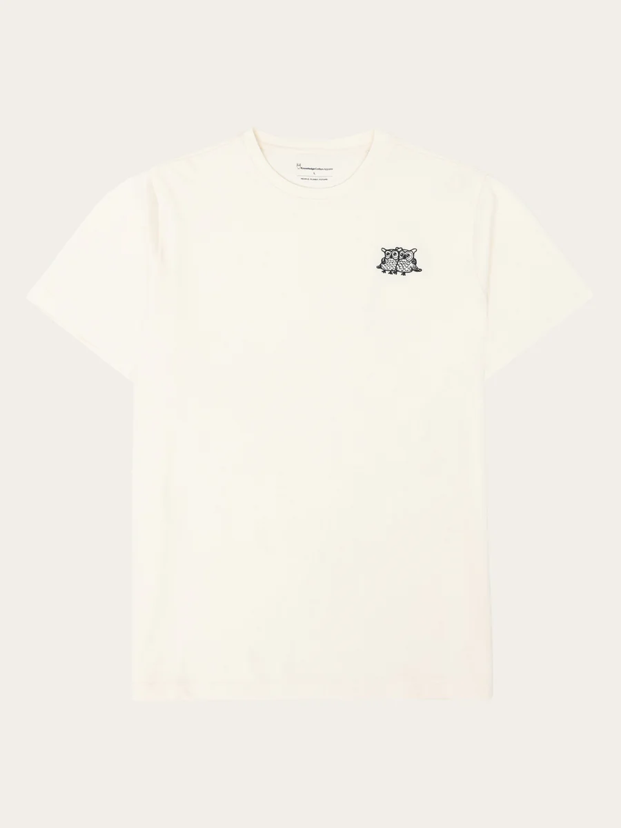 Chest Embroidery T-Shirt - ivory