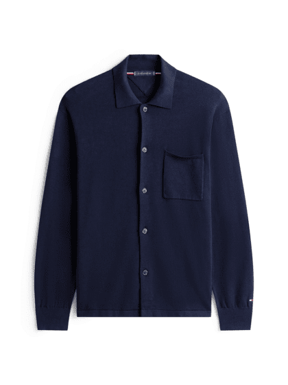 ESSENTIAL COTTON LS OVER SHIRT - blue