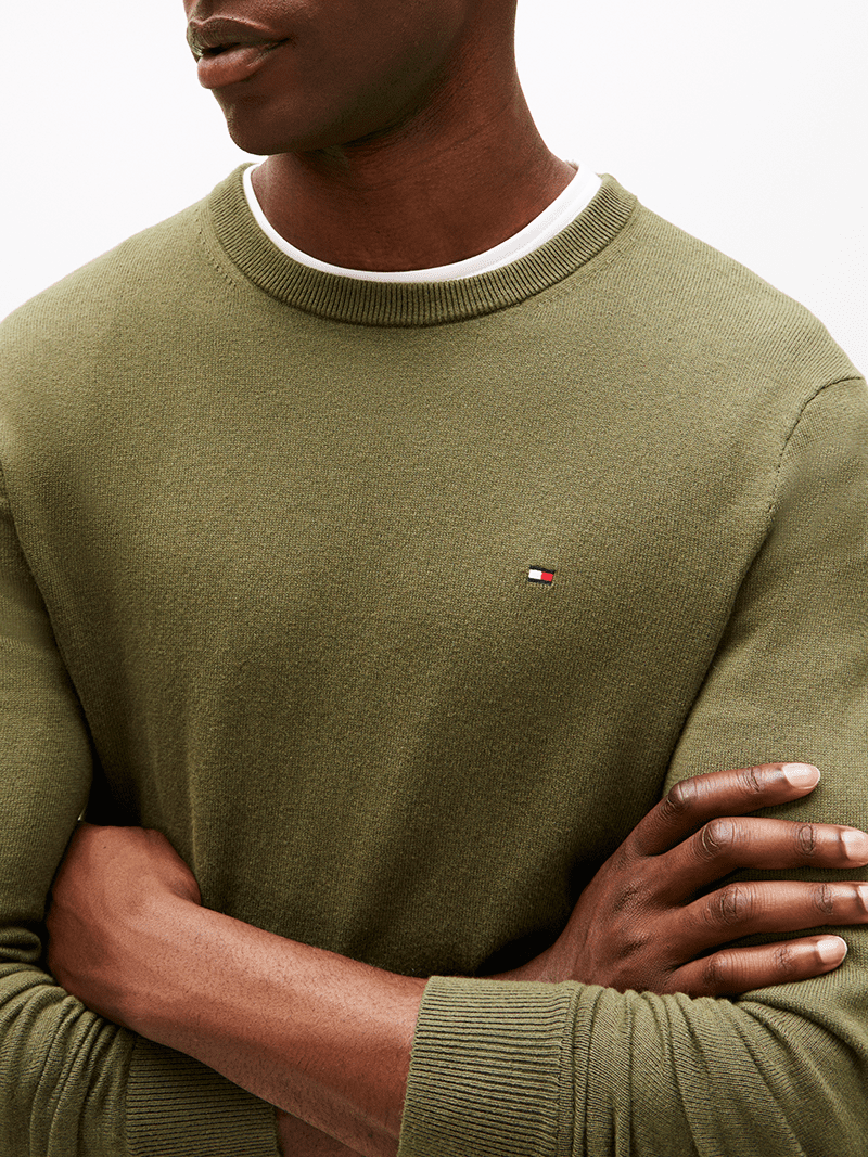 PIMA CASHMERE CREW NECK - Green - Billede 3