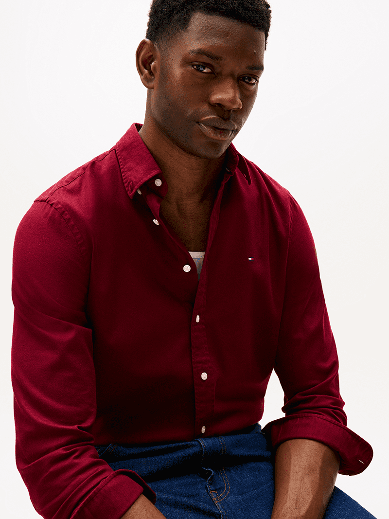 FLEX FLANNEL SOLID RF SHIRT - red - Billede 2