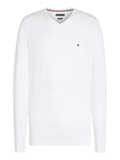 STRETCH SLIM FIT LONG SLEEVE TEE - white