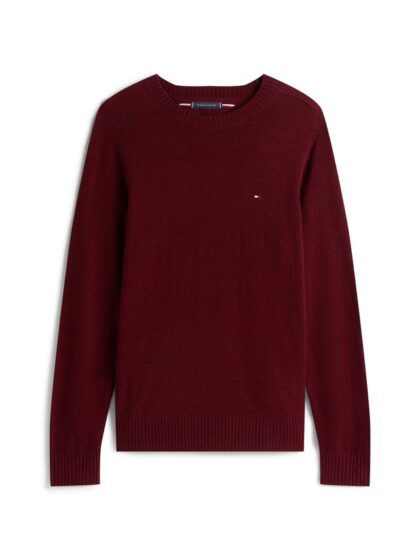 LAMBSWOOL CREW NECK - burgundy