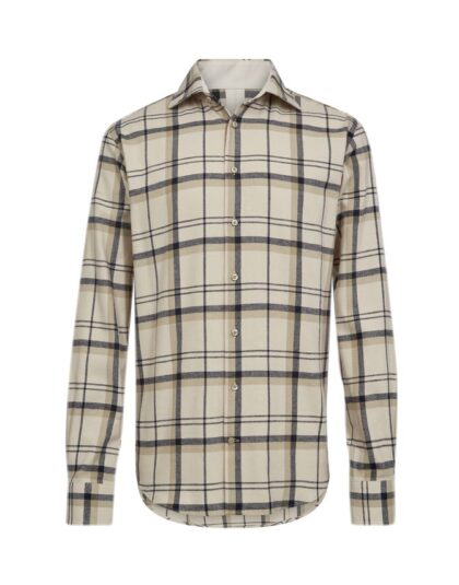 Mens shirt l/s modern fit - ecru