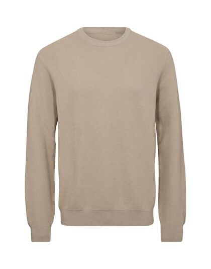 O-neck knit regular fit - sand