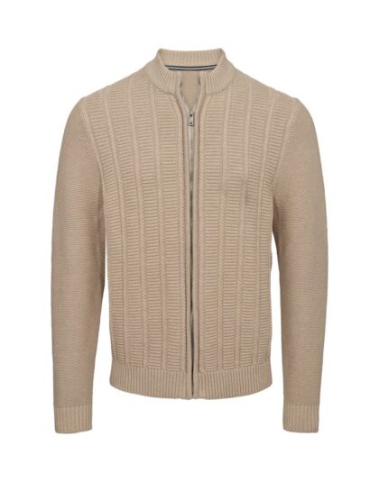 Mens cardigan regular fit - camel