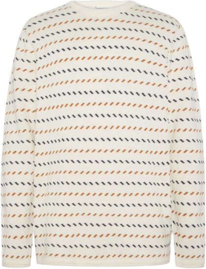 Organic Cotton Jacquard Knit - Rege - off white