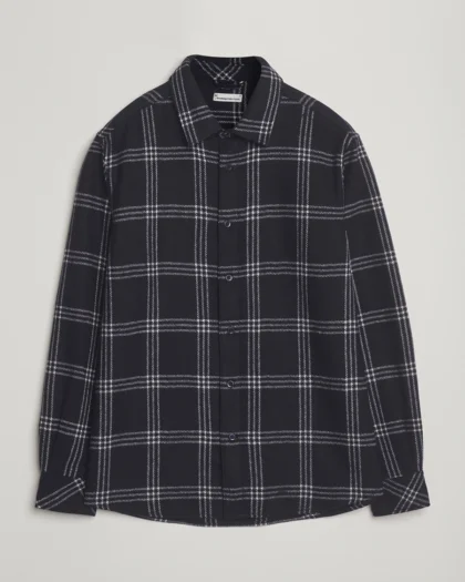 Merino Wool Checked Shirt RWS - 7021 BLUE CHECK