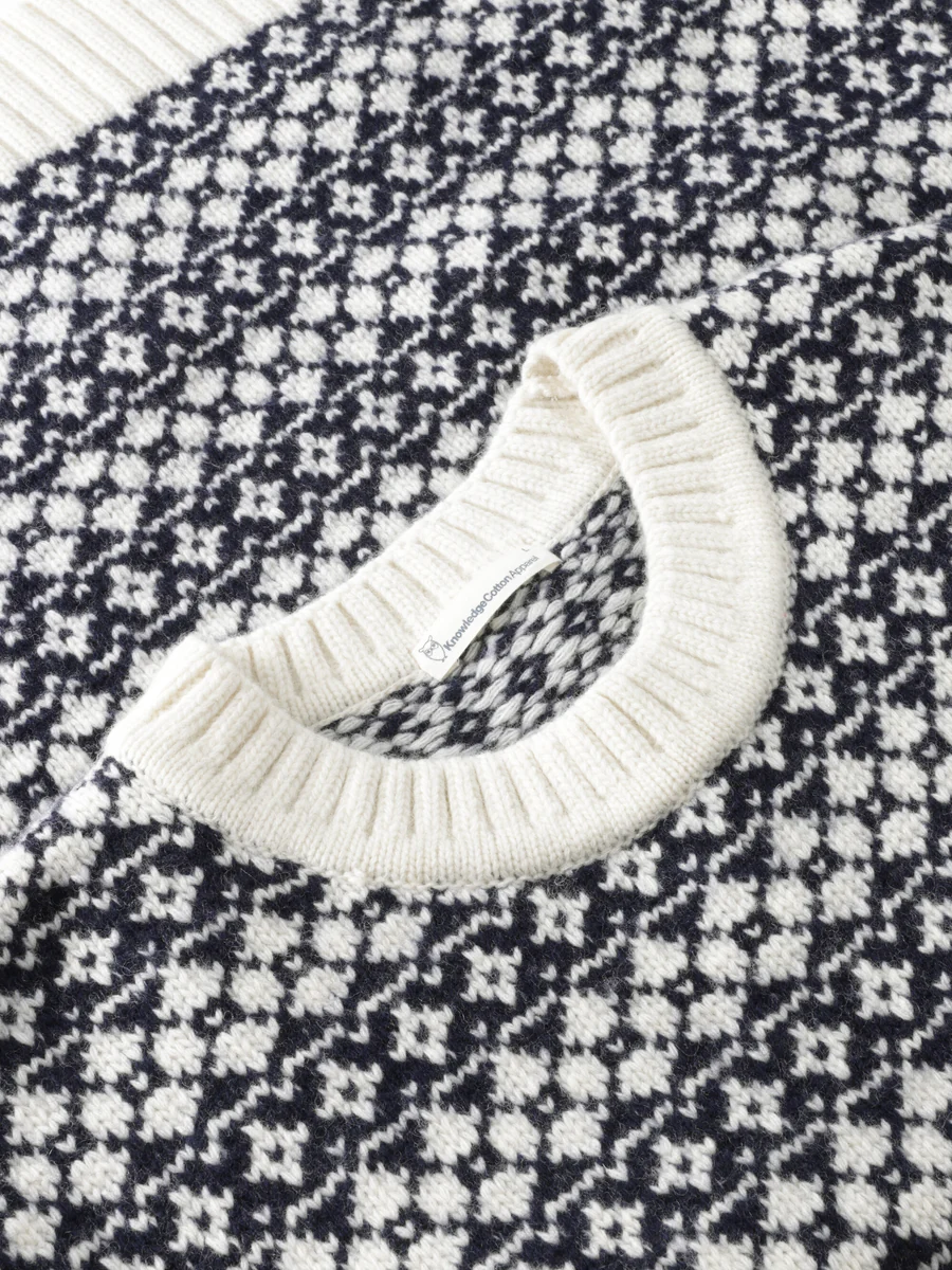 Lambswool Crew Neck Knit RWS - blue - Billede 2