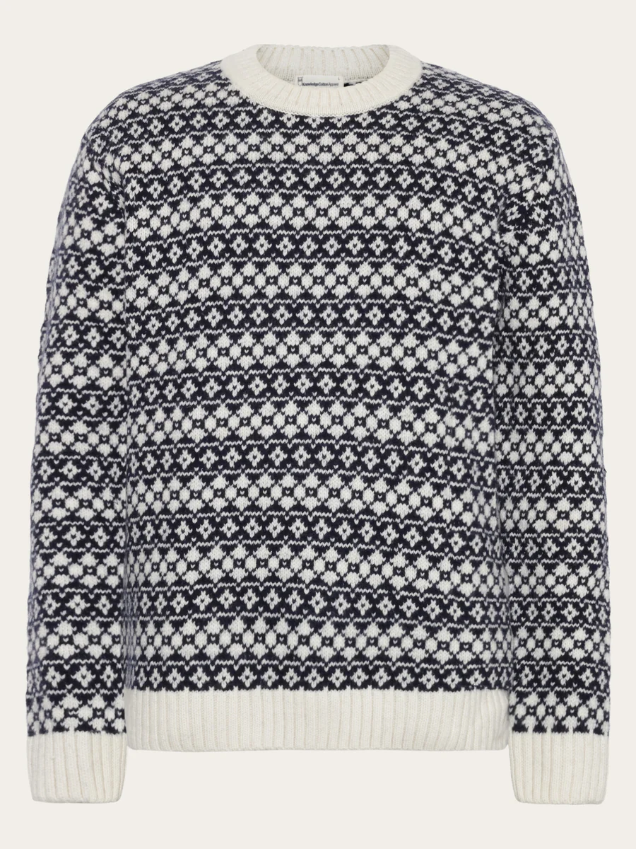 Lambswool Crew Neck Knit RWS - blue