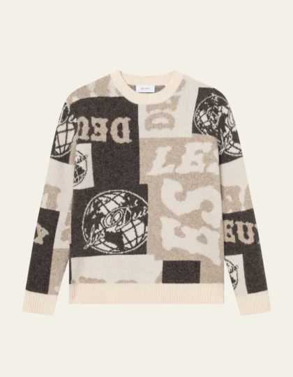 Globe Crewneck Knit - sand