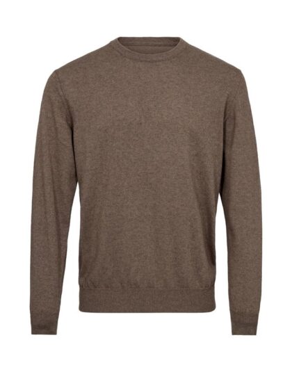 Merino o-neck modern fit - brown